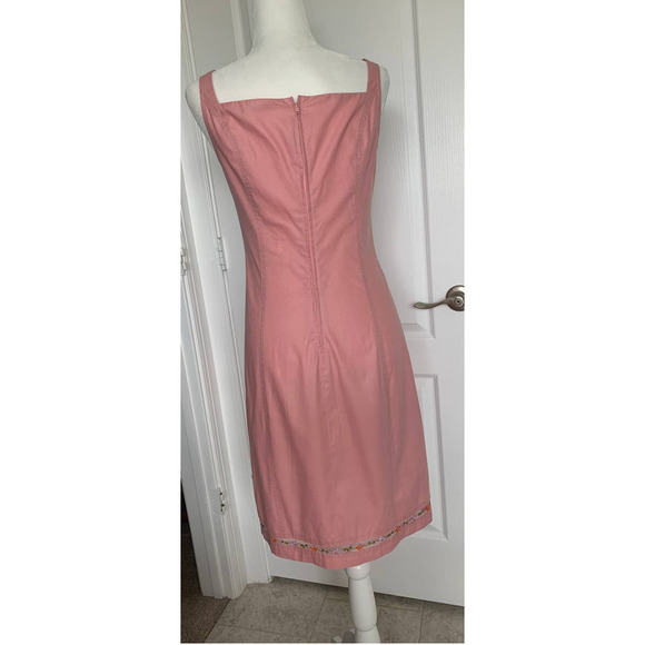 Rebecca Taylor Cotton Blend Dress with Embroidered Mesh Embellishment 8 - Picture 8 of 12